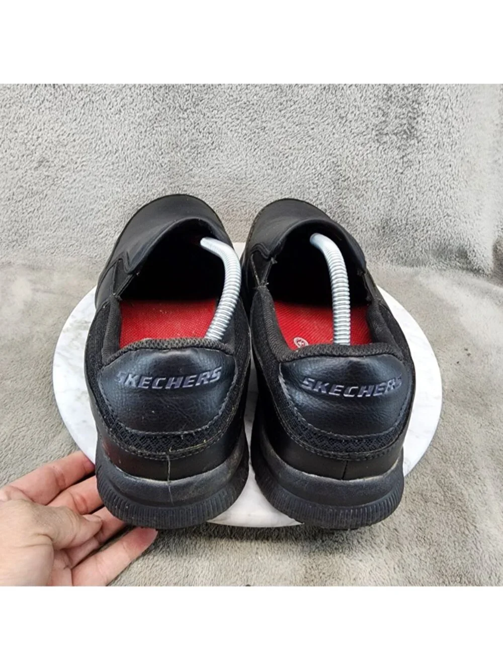 Skechers Shoes Mens Size 11 Wide Black Work Slip Resistant Sneakers *Read*